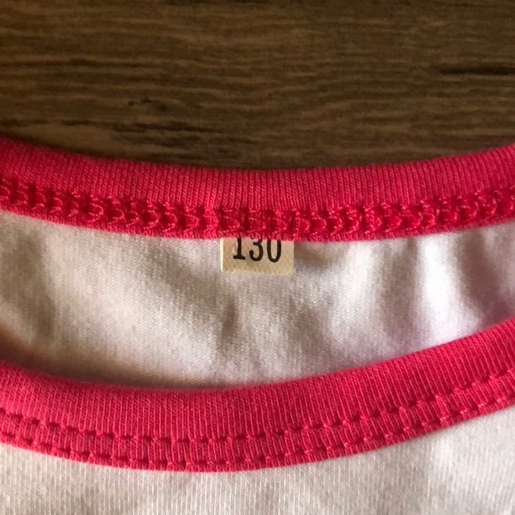 Girl’s Ruffled Pink & White Shirt size 6 - Picture 6 of 8